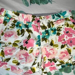 Merona Women's Floral Pink Denim Shorts Size 6
